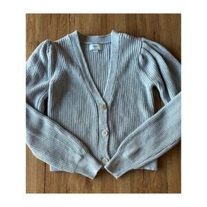 American Eagle Gray Oversized Half-Zip Sweatshirt Size S